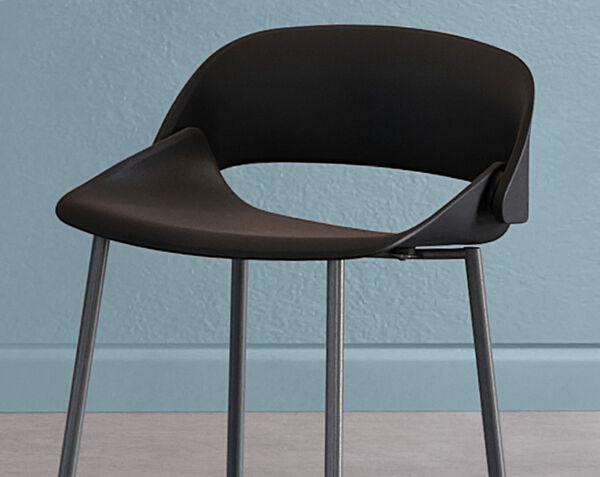 close up view of tall wave chair seat